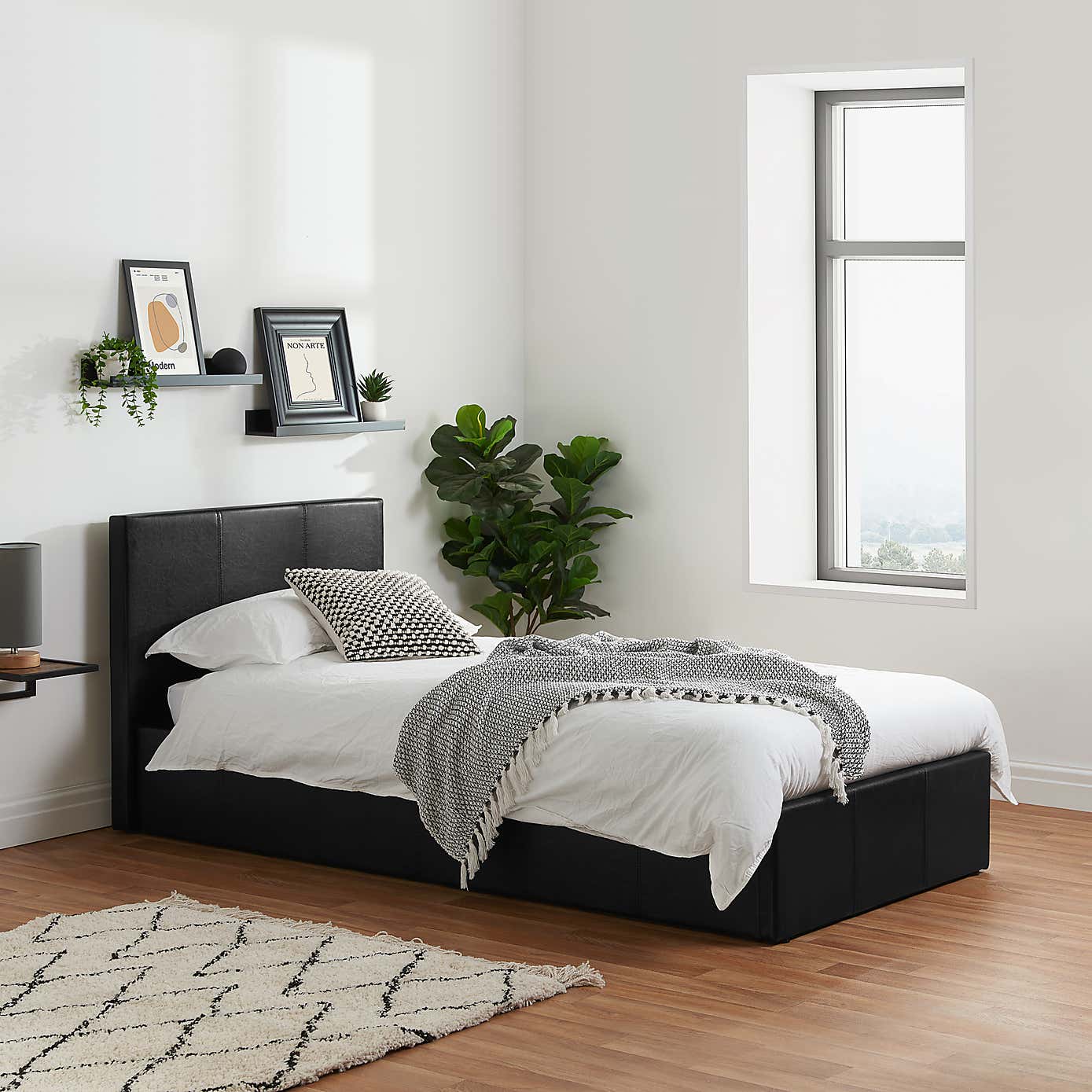 Berlin Faux Leather Ottoman Bed Frame
