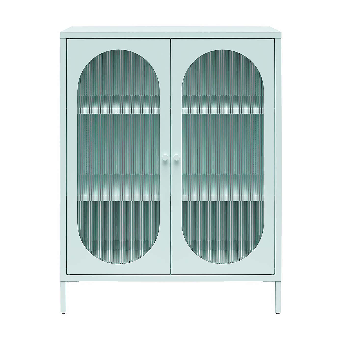 Luna Small Fluted Sideboard, Glass