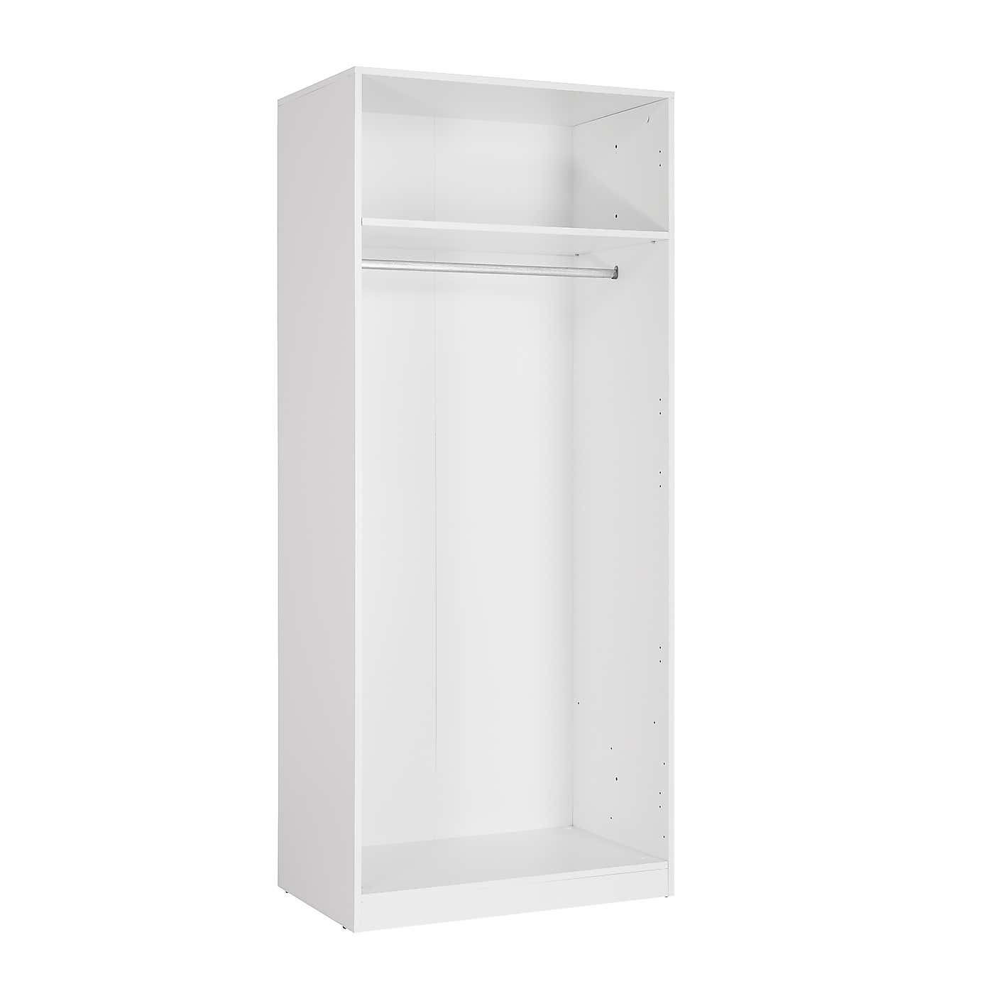 Euston Double Wardrobe, White