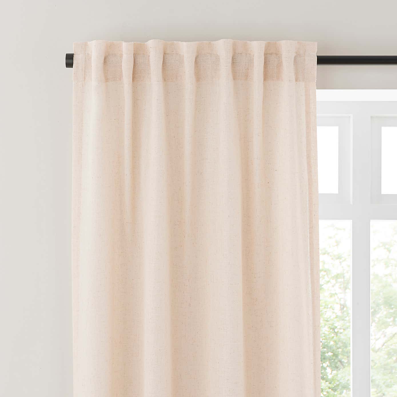 Touch of Linen Unlined Tab Top Curtains