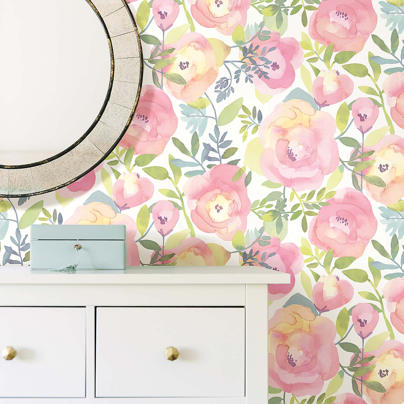 NuWallpaper Peachy Keen Pink Self Adhesive Wallpaper