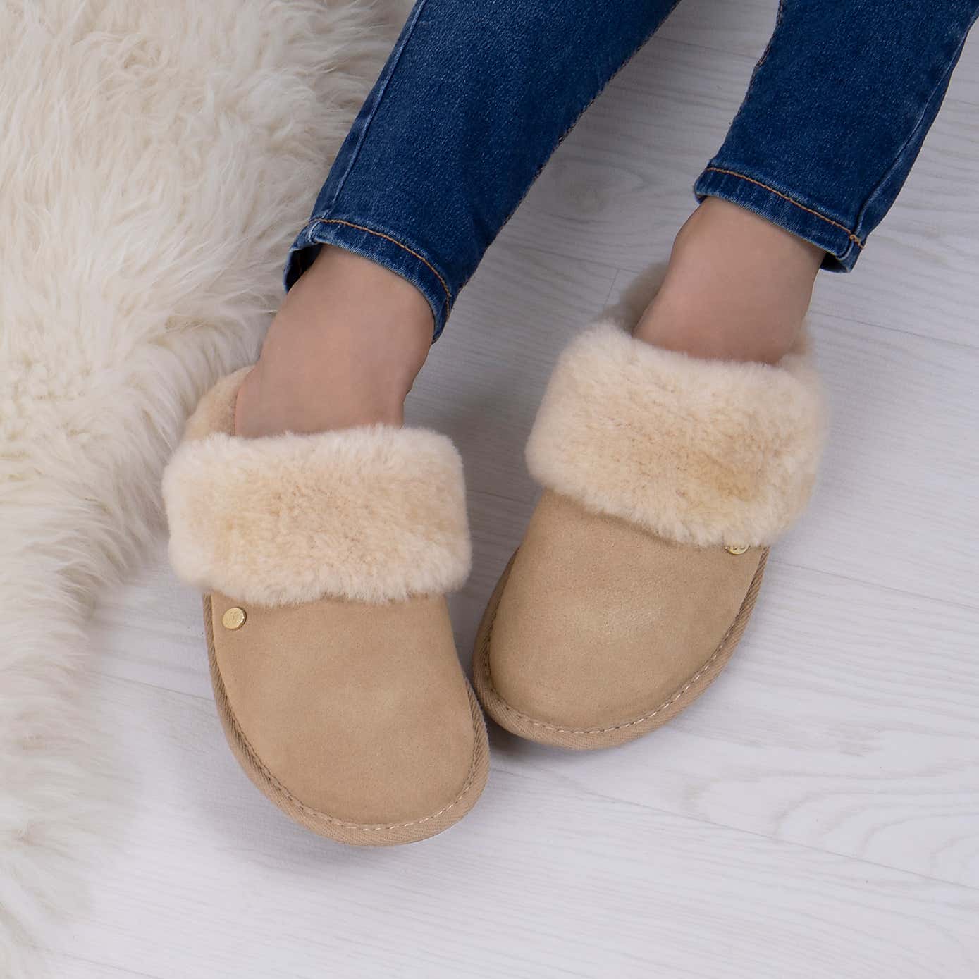 Just Sheepskin Duchess Sheepskin Ladies Slippers