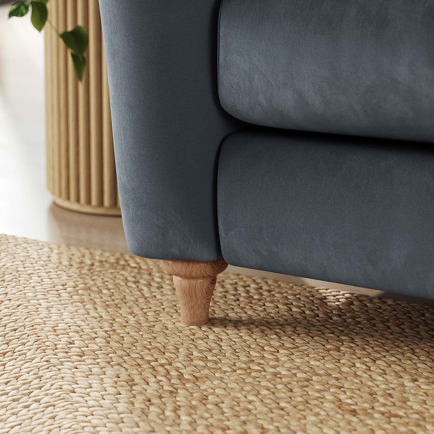 Hattie Matte Plush Velvet Corner Sofa