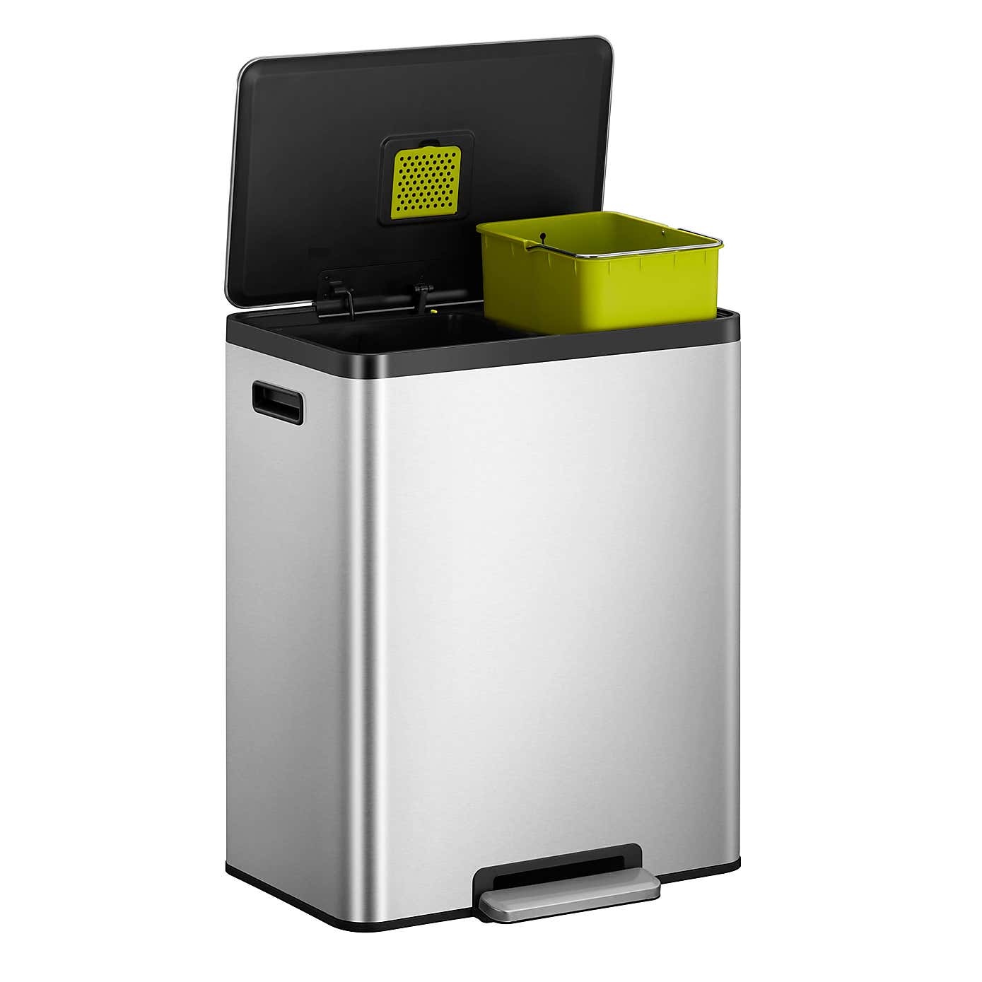 EKO Ecocasa 24/36 Litre Stainless Steel Recycling Pedal Bin