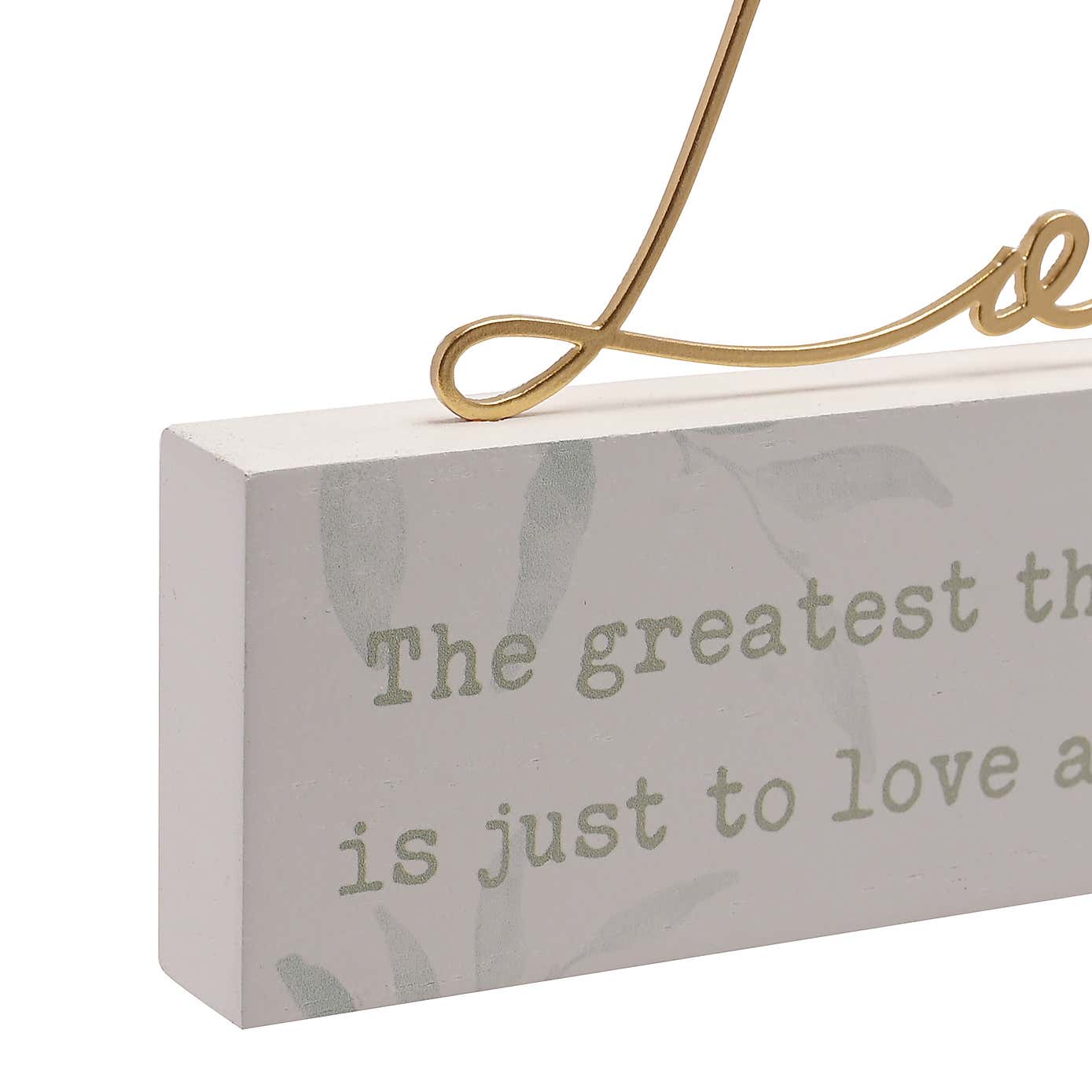 Love Story The Greatest Thing Plaque