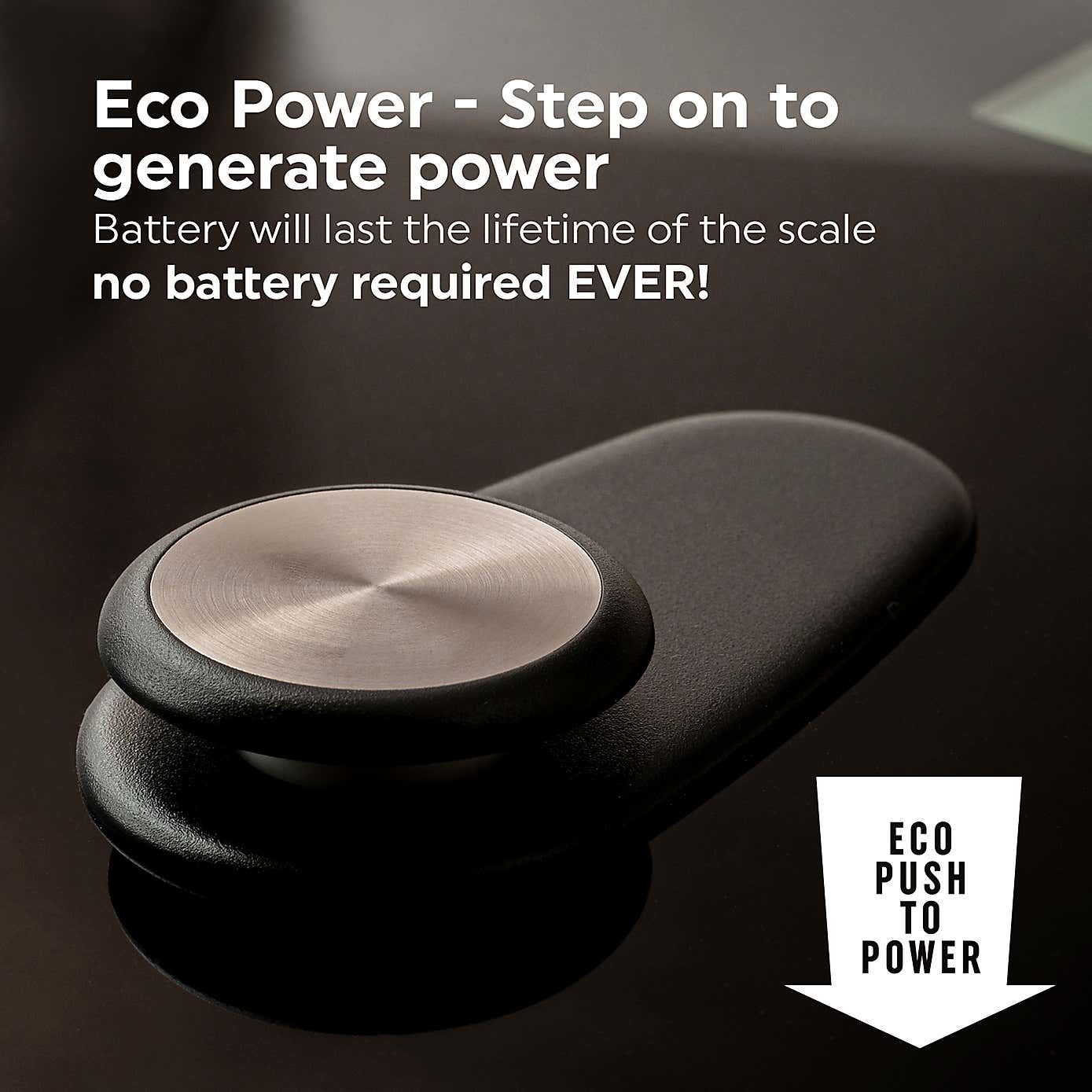 Salter Black Eco Power Bathroom Scale