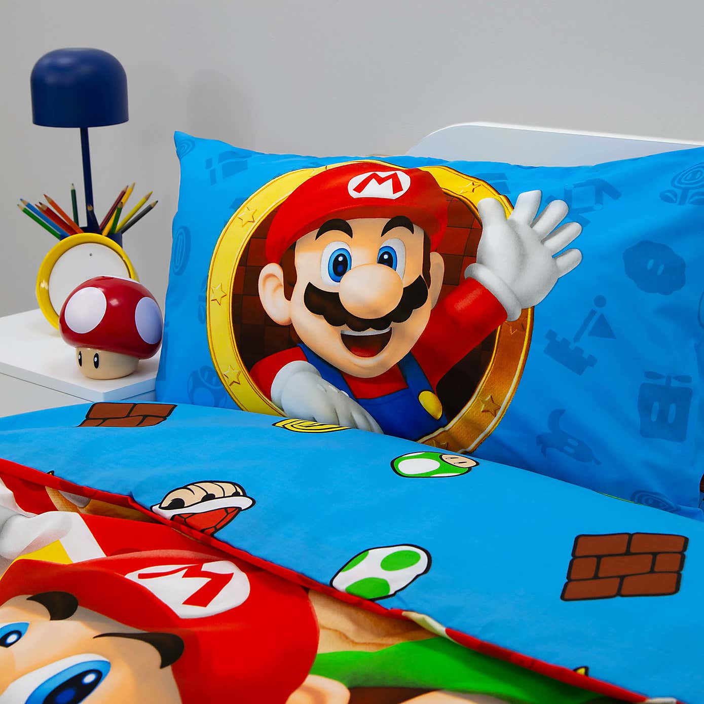 Nintendo Super Mario Splitter Reversible Single Duvet & Pillowcase Set
