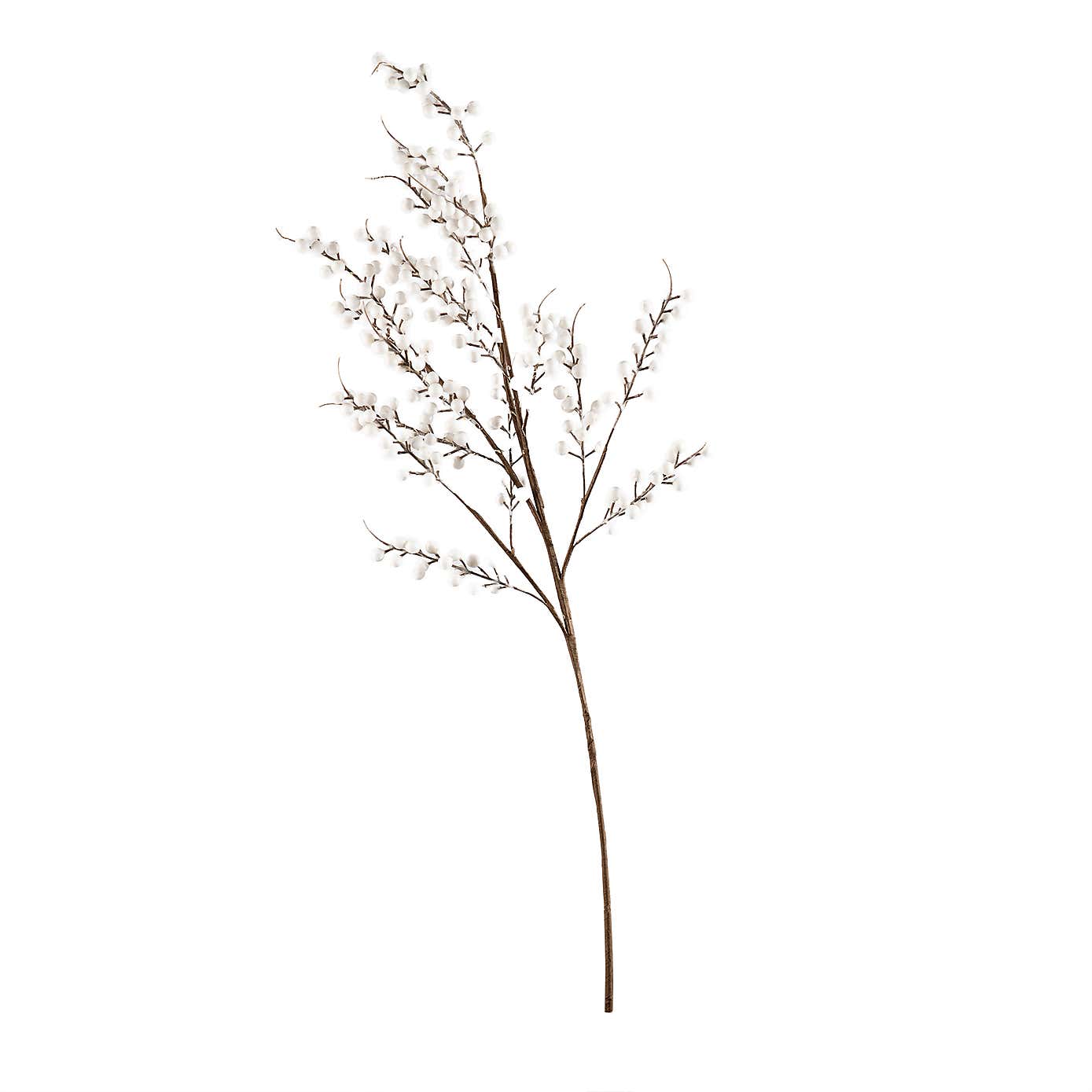 Pre-lit Artificial White Berry Branch