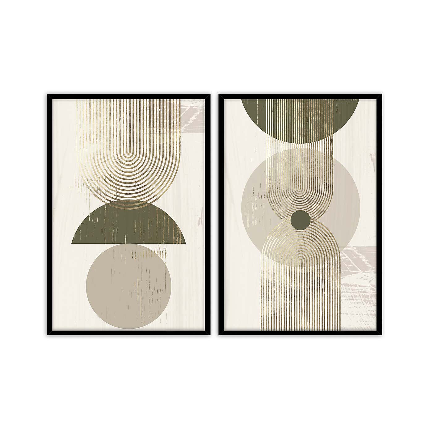 Set of 2 Mid Century Design Framed Prints