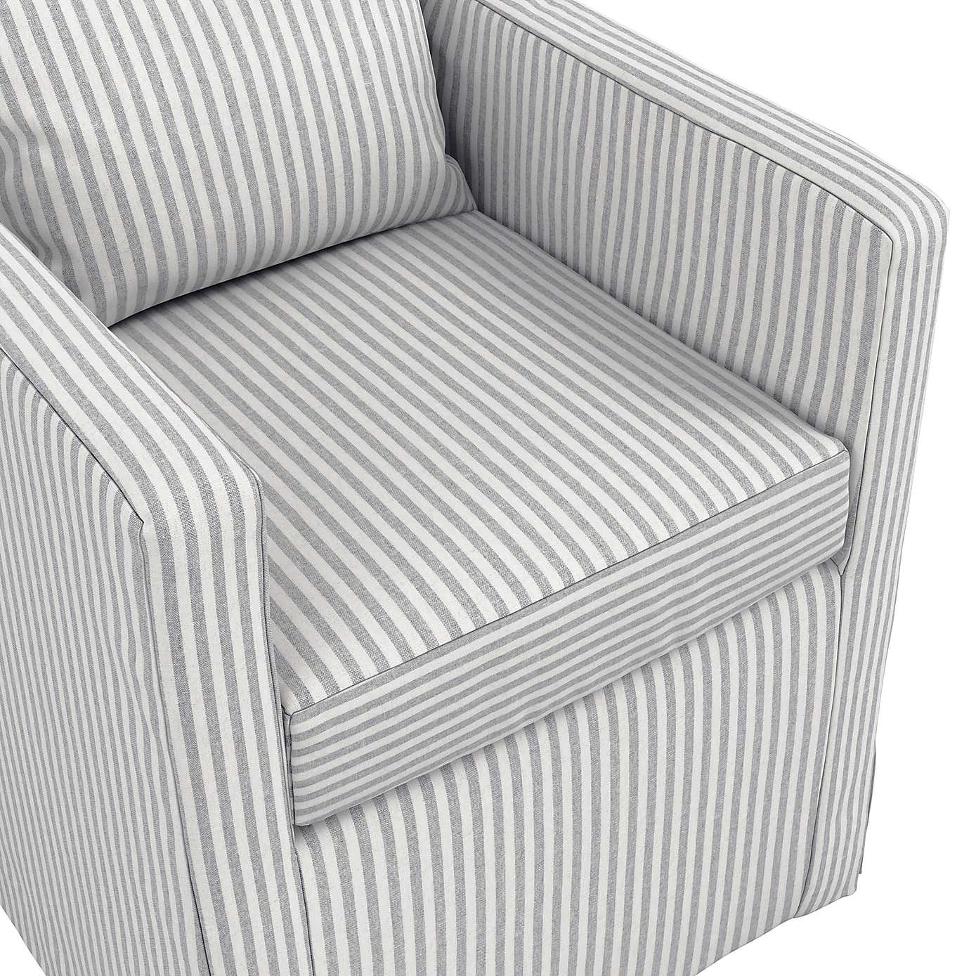 Hettie Dining Chair, Grey Stripe Fabric