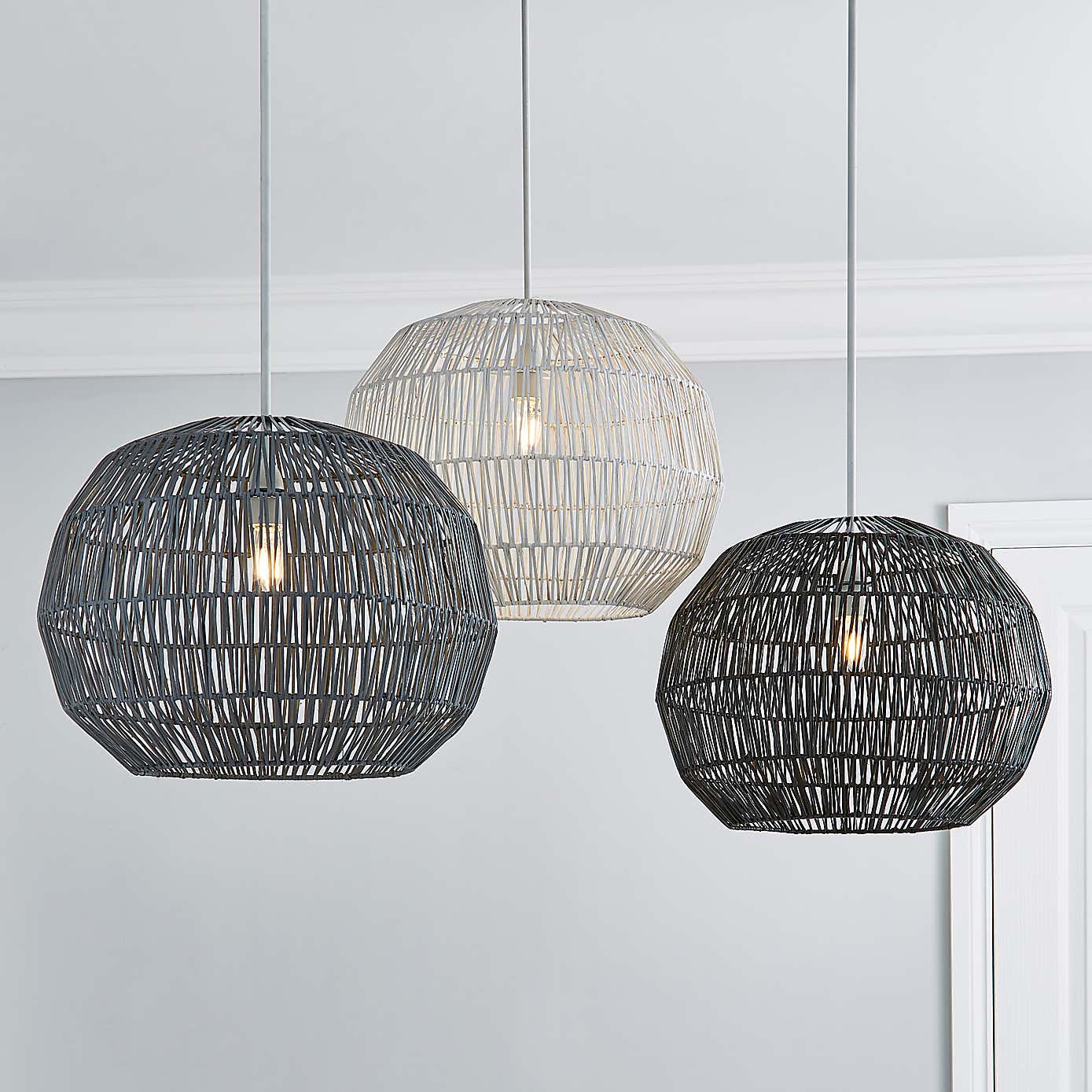Wicker Woven Easy Fit Pendant Shade