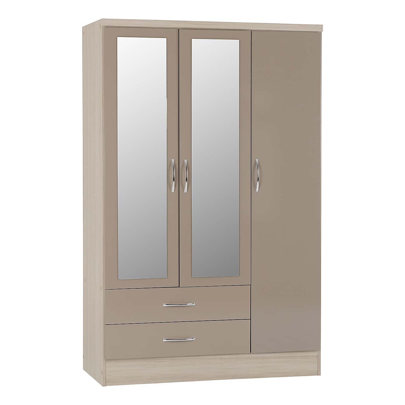 Nevada White Triple Drawer Wardrobe
