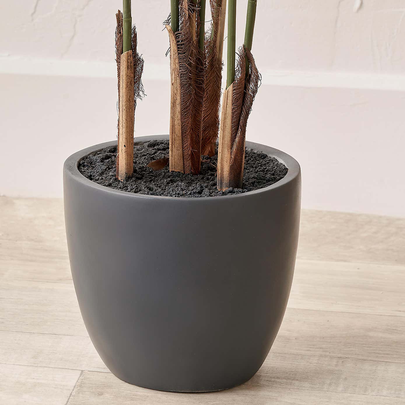 Artificial Areca Palm Plant in Grey Plant Pot