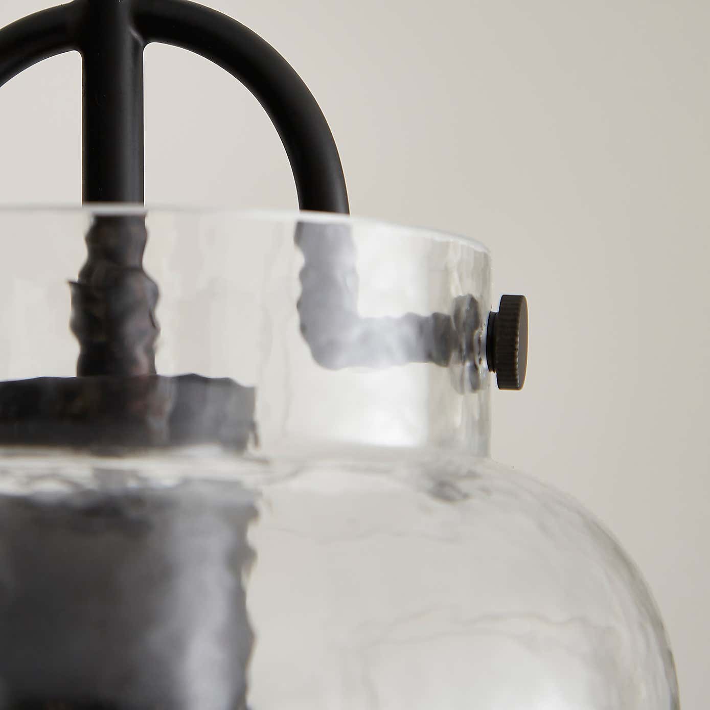 Henri Industrial Adjustable Mottled Glass Pendant Light