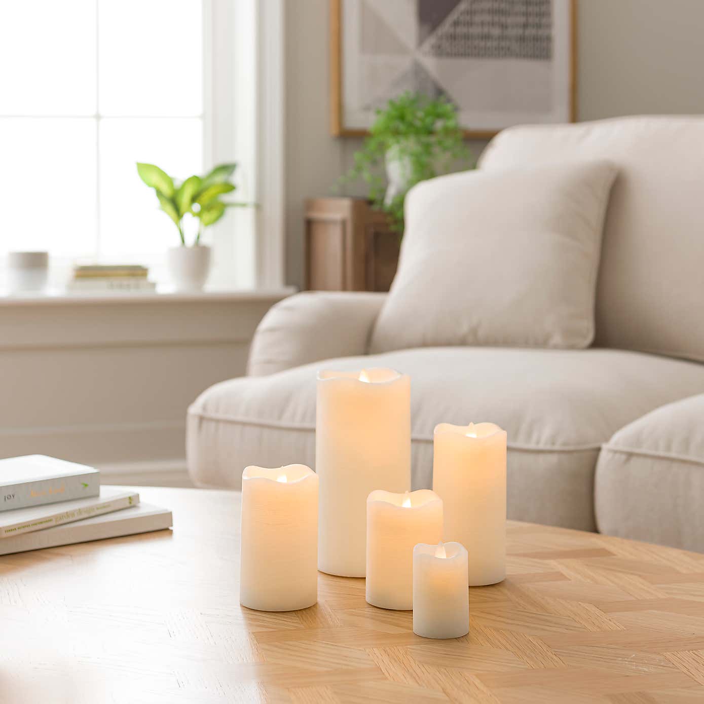 LED Blow Out Pillar Candle