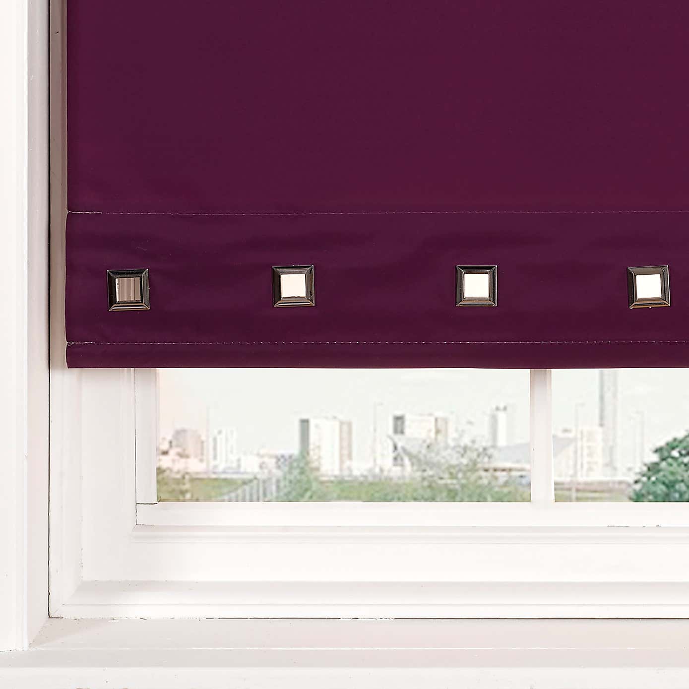 Square Eyelet Roller Blind