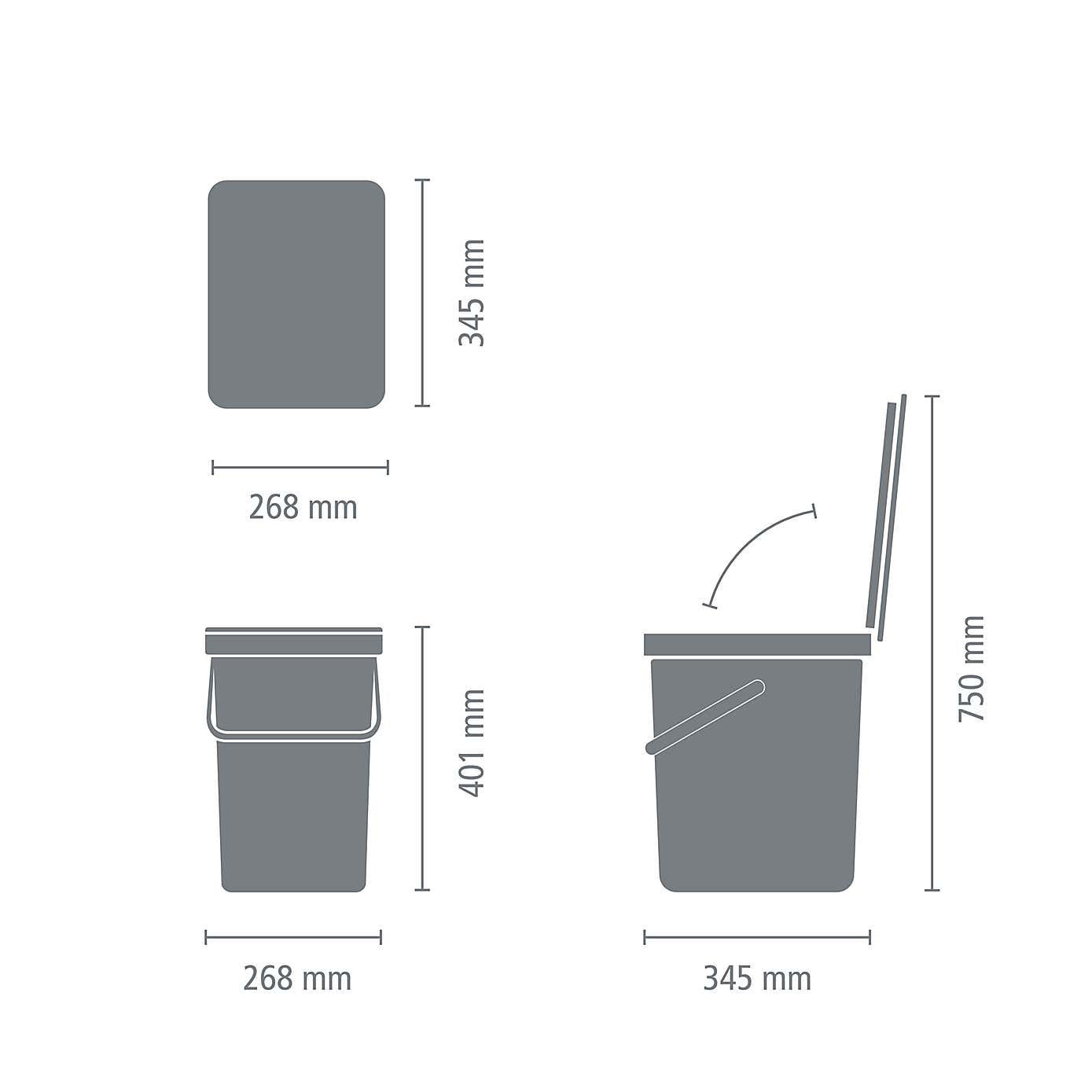 Brabantia Sort & Go 25L Recycle Bin