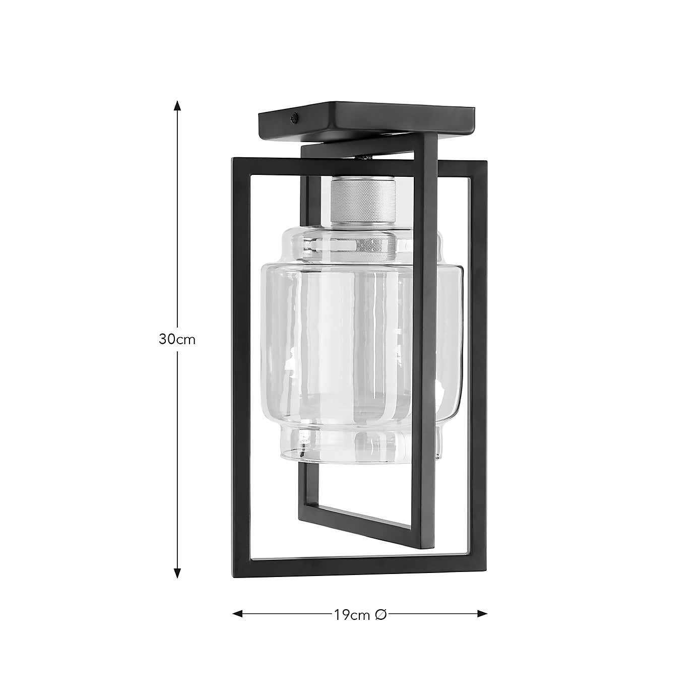 Seattle Industrial Flush Ceiling Light