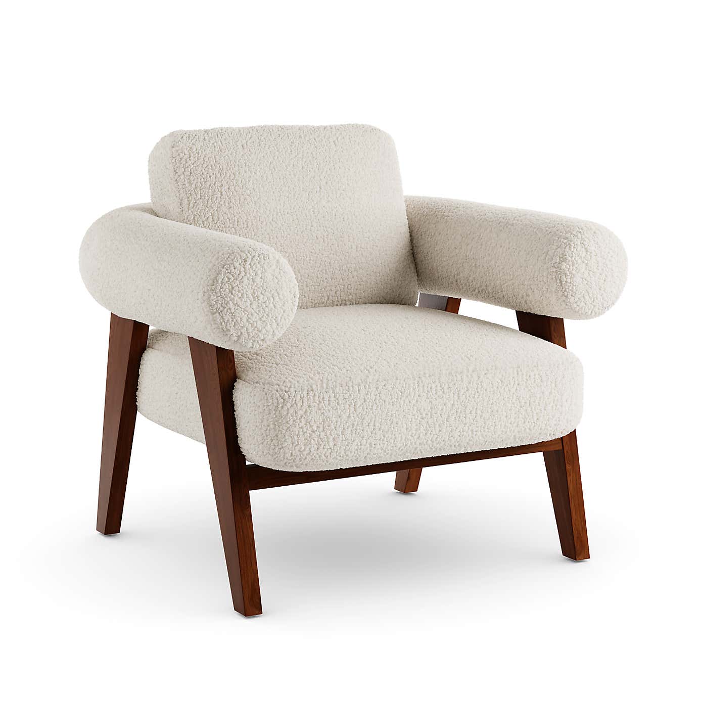 Brynn Cream Borg Accent Chair