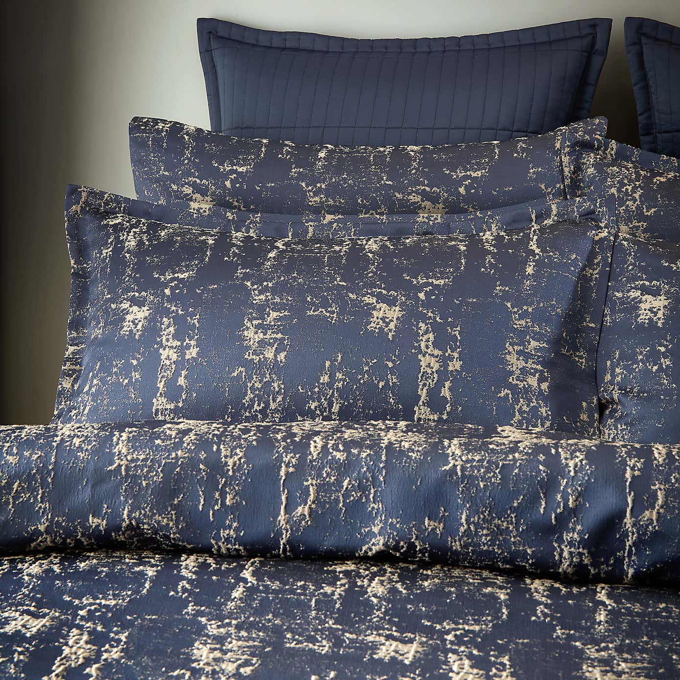 Mineral Abstract Navy Oxford Pillowcase