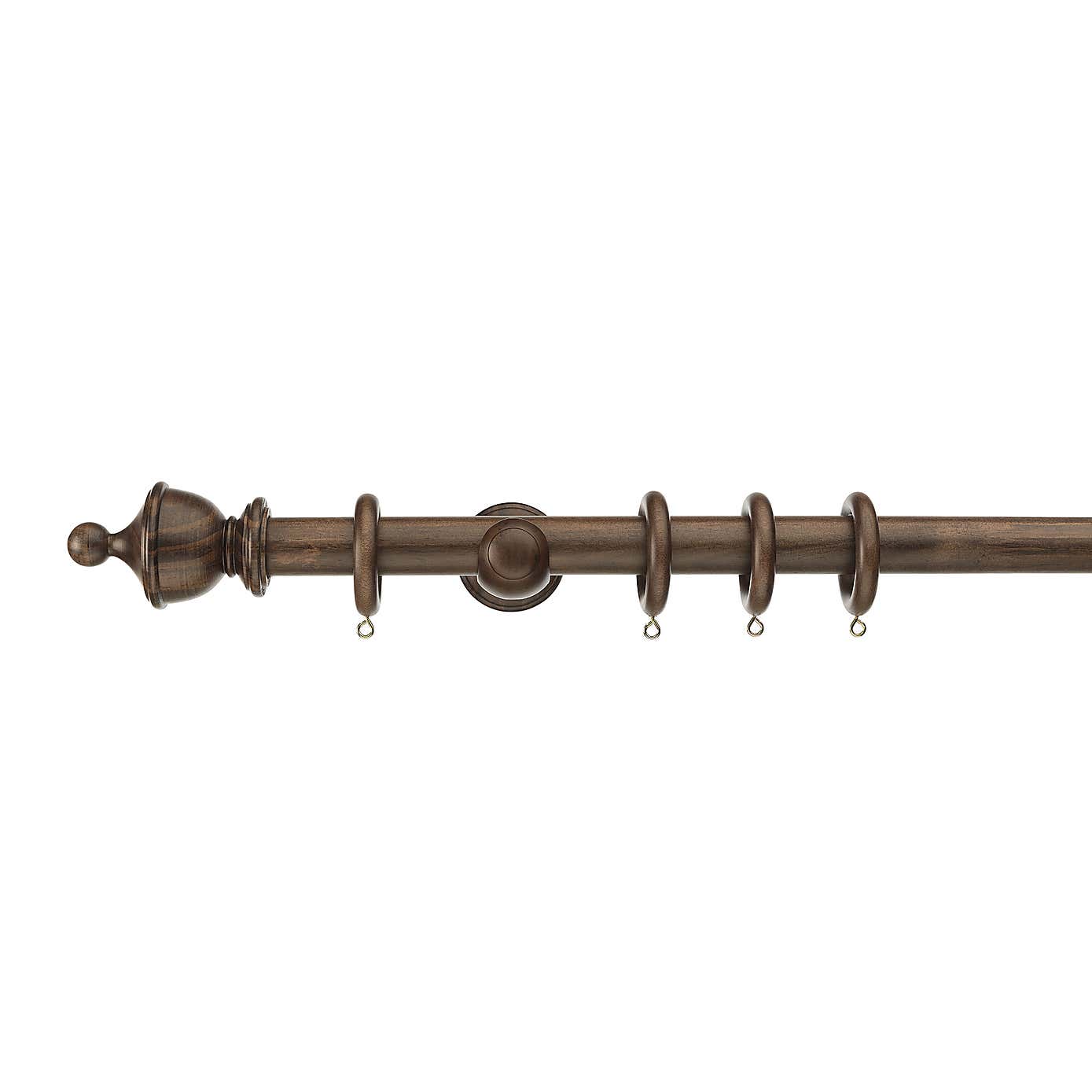 Sherwood Urn Finial Wooden Curtain Pole