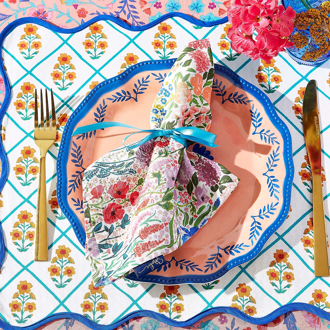 Sophie Robinson Set of 4 Mix Printed Napkins