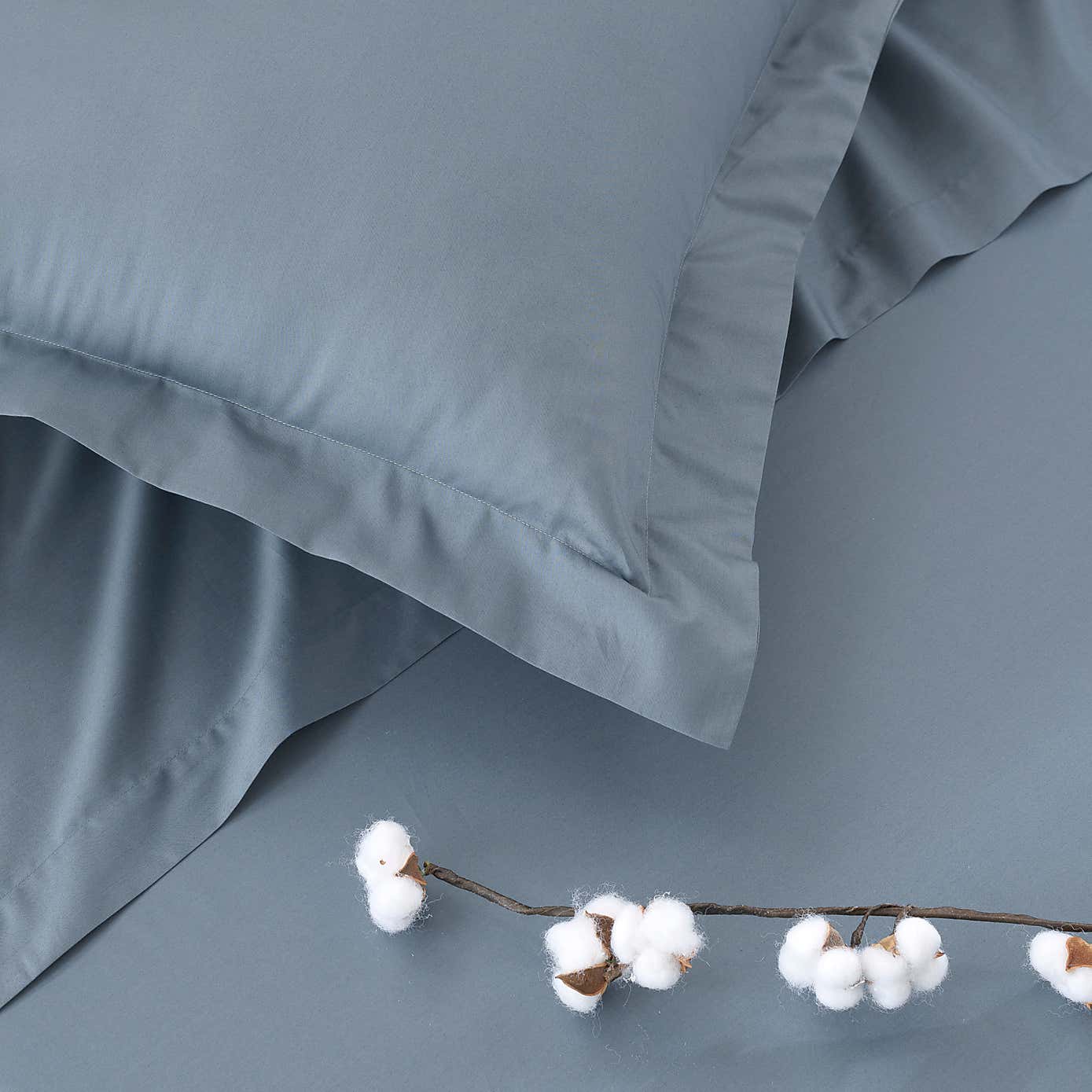 Dorma 300 Thread Count 100% Cotton Sateen Plain Cuffed Pillowcase