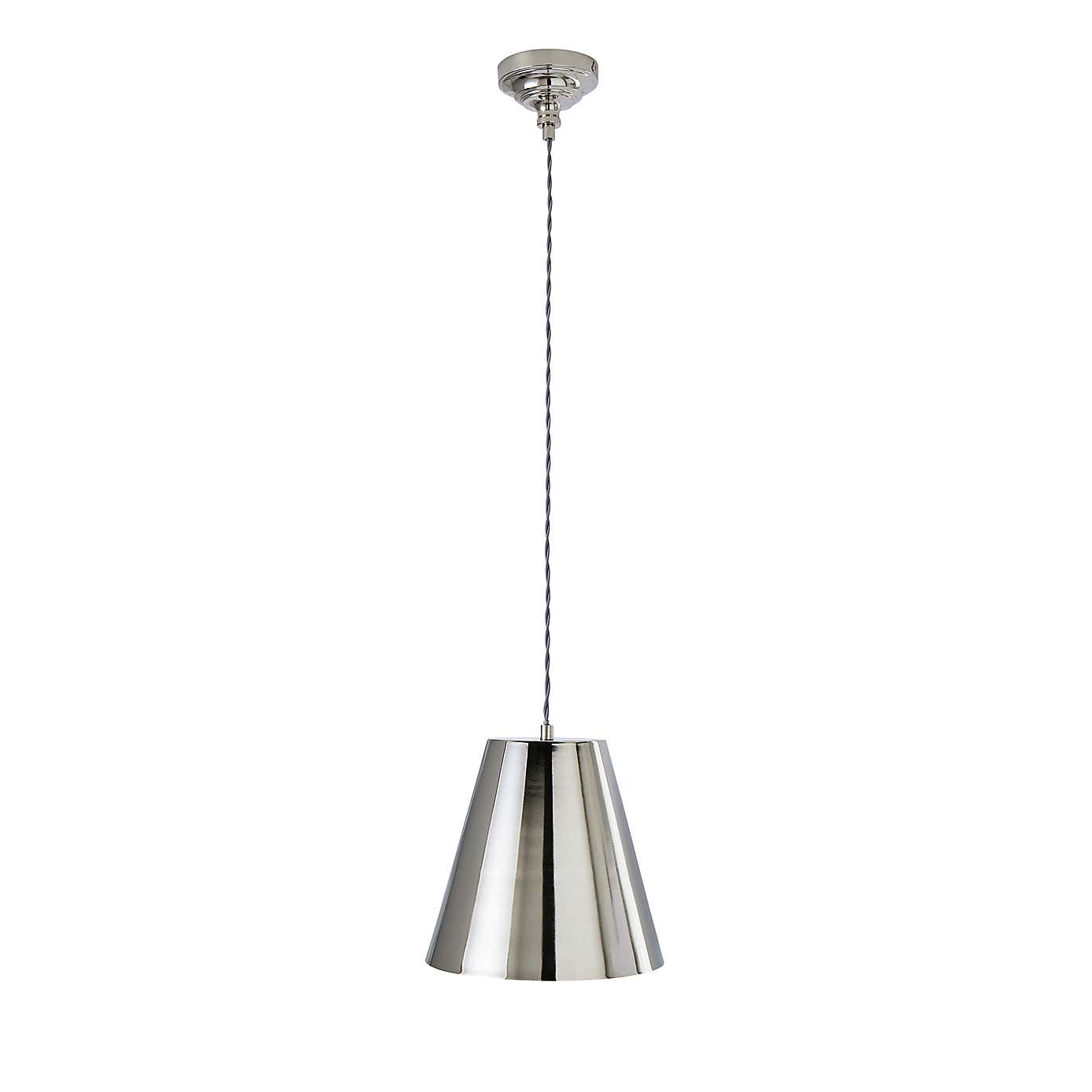 Dorma Bedford Nickel 1 Light Ceiling Fitting