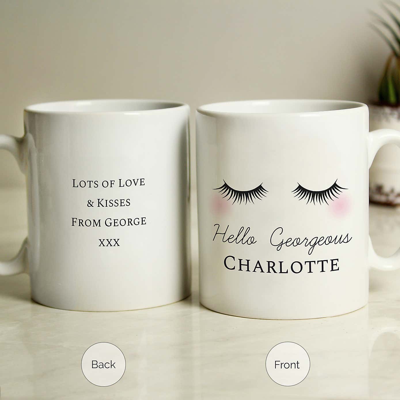 Personalised Eyelashes Mug