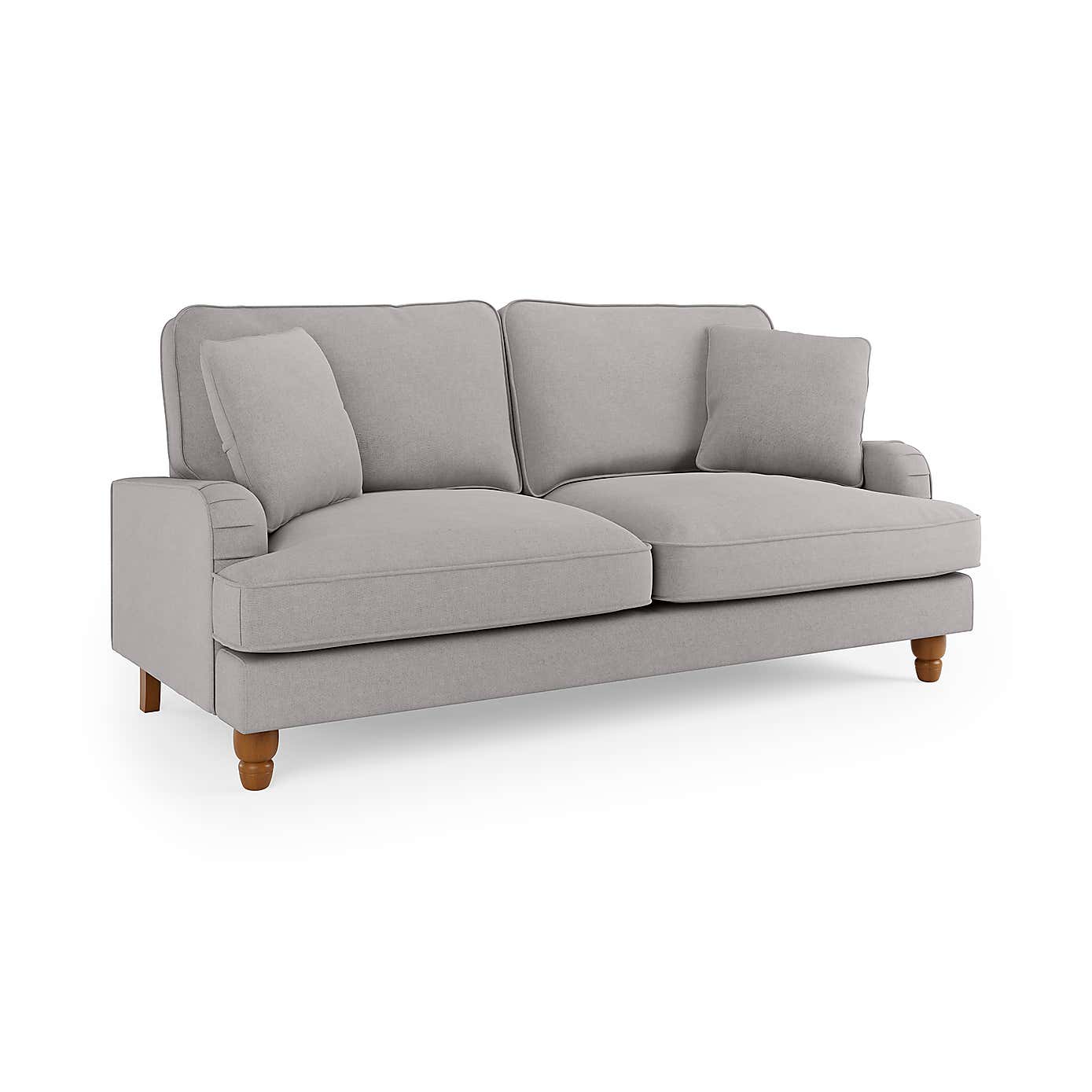 Beatrice Flatweave Grey 3 Seater Sofa