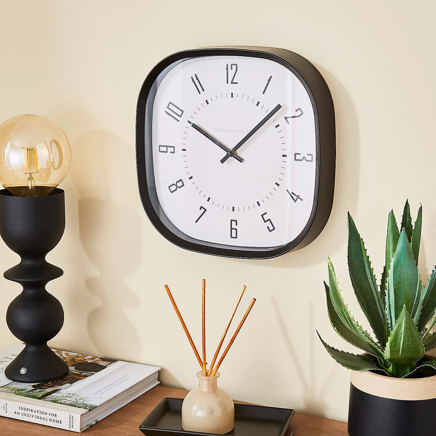 Black Squoval Wall Clock