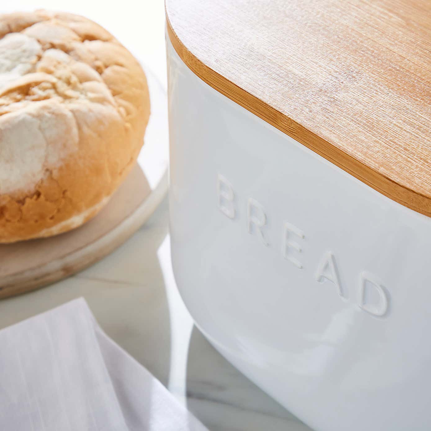 Ceramic Bread Bin Grey