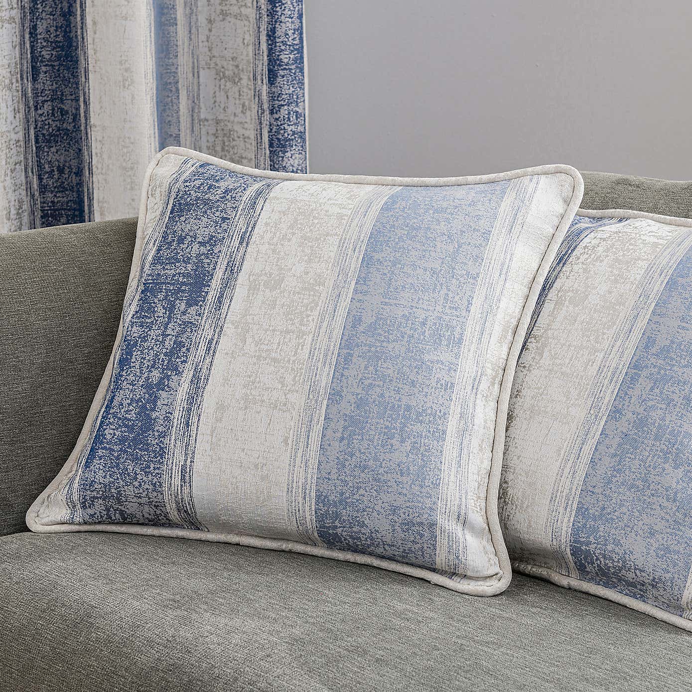 Sadie Stripe Eyelet Curtains