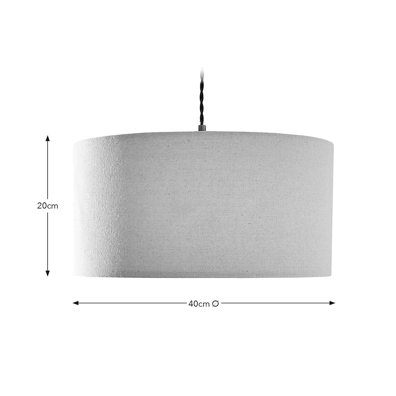 Luna Shallow Drum Lamp Shade