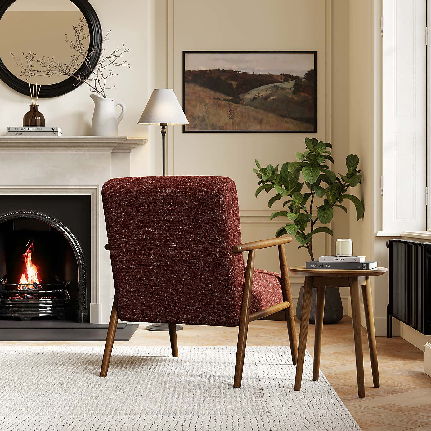 Alpine Spindle Multi Tone Weave Occasional Chair