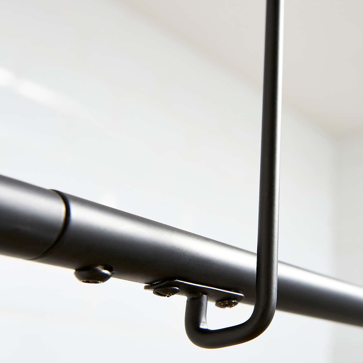 L Shape Black Shower Curtain Rail