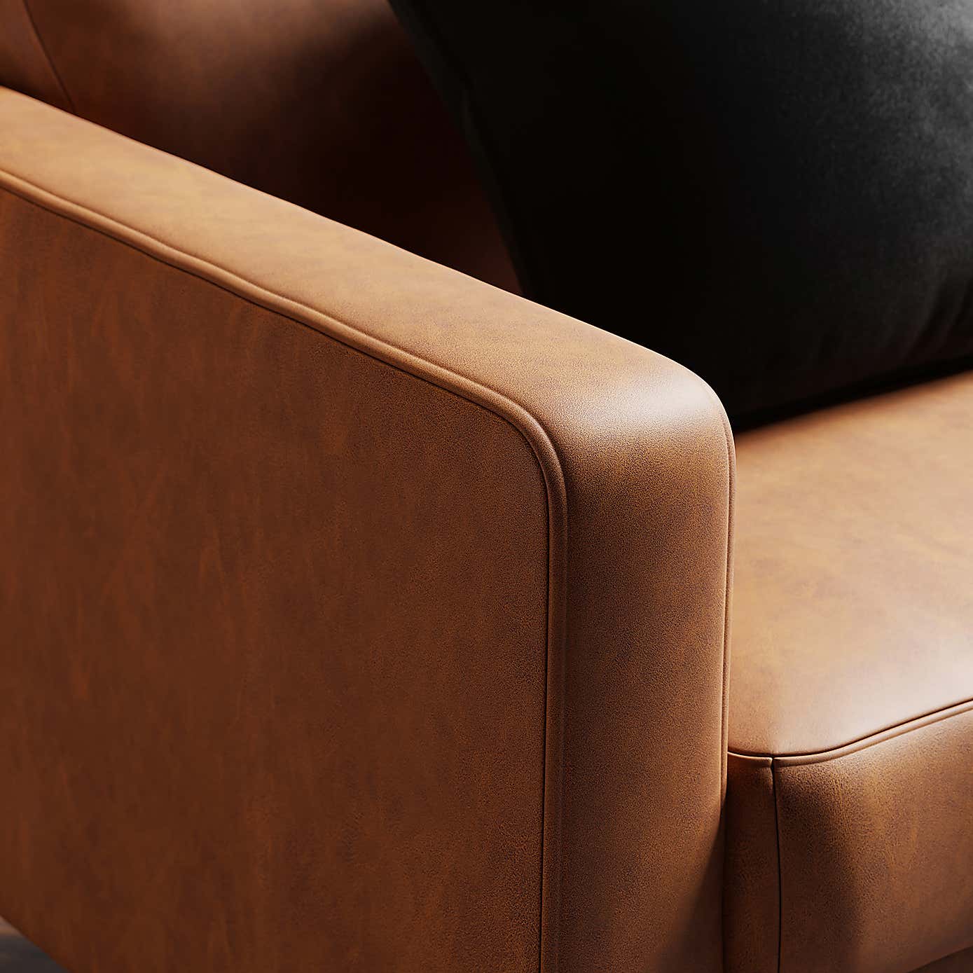 Jacob Faux Leather Compact Corner Chaise Sofa