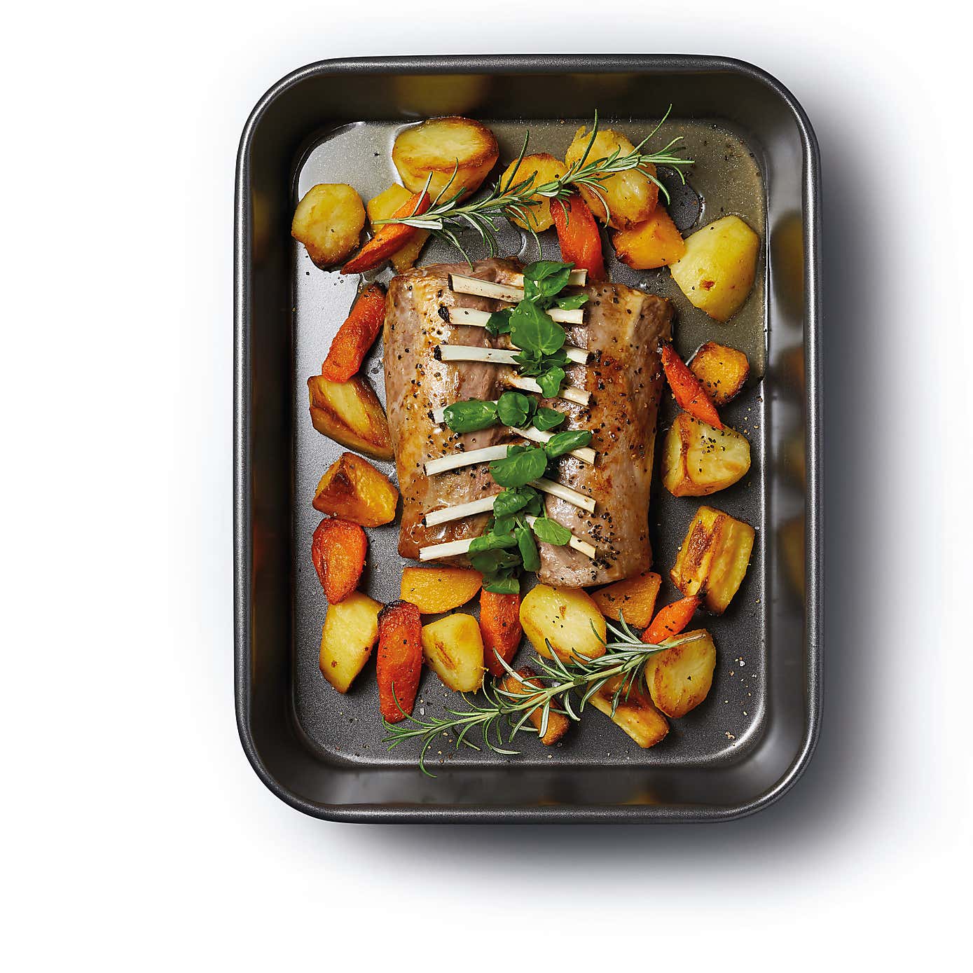 MasterClass Non Stick Twin Pack Roast Pan and Bake Pan