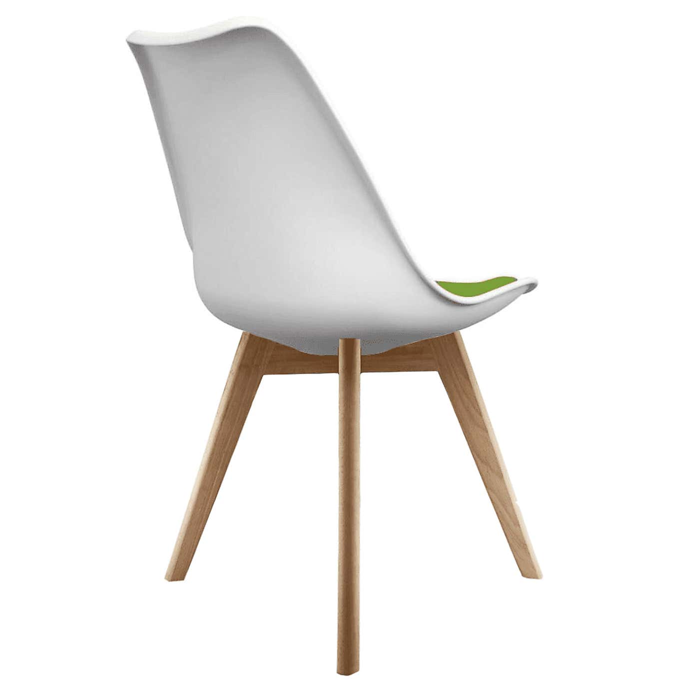 Fusion Living Soho White Plastic Dining Chair with Squared Legs