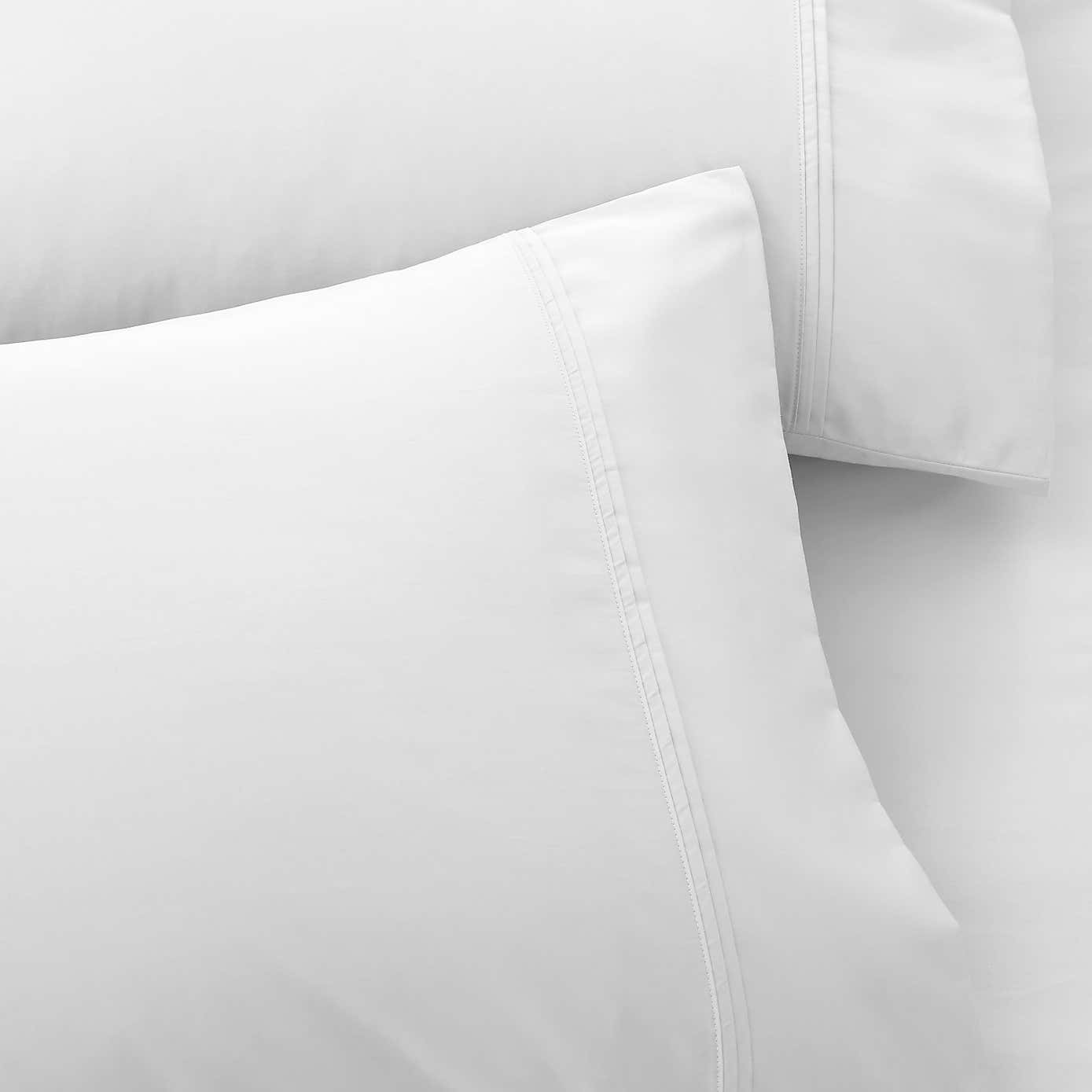 Dorma 500 Thread Count 100% Cotton Satin Plain Cuffed Pillowcase