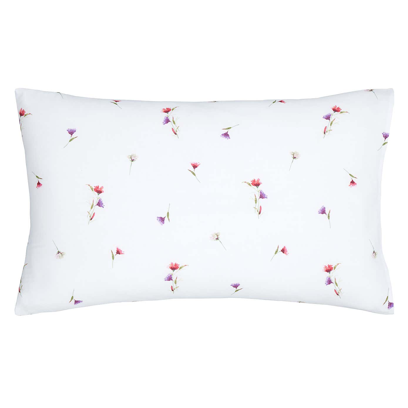 Watercoloured Floral Pink Oxford Pillowcase