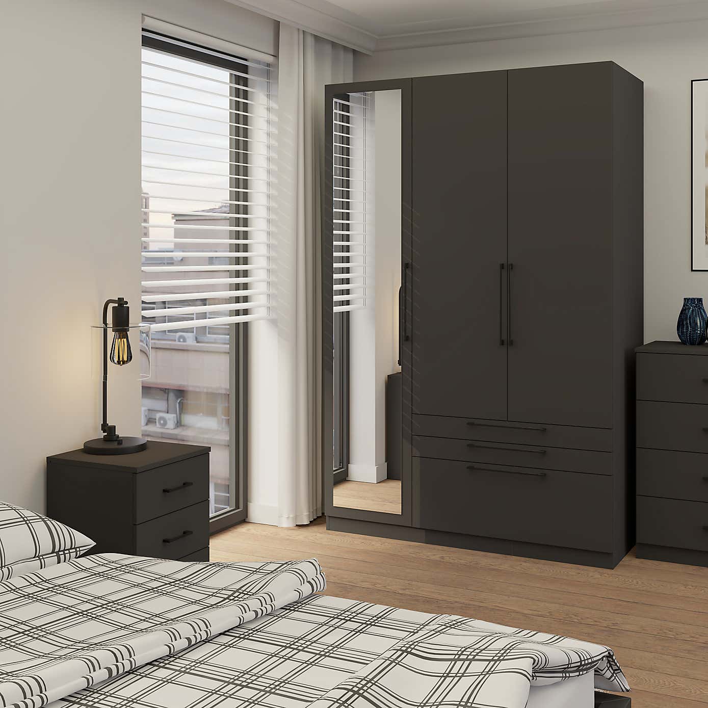 Foster Triple 3 Drawer Wardrobe