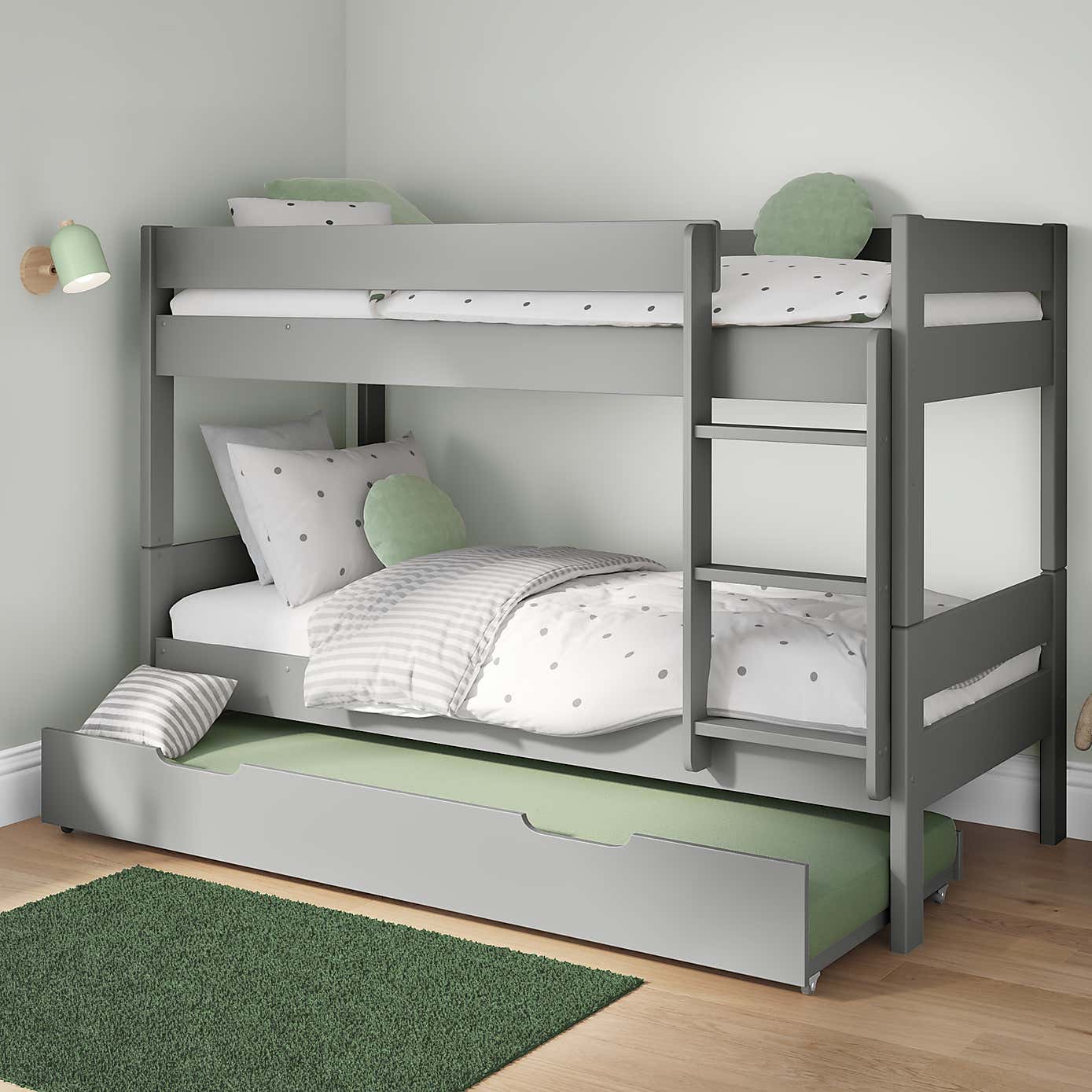 Stompa Compact Wooden Bunk Bed With Open Trundle
