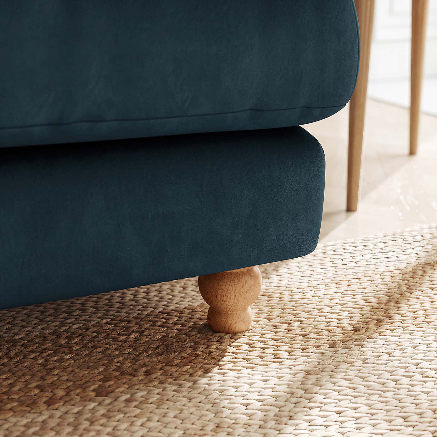 Martha Matte Plush Velvet 3 Seater Sofa