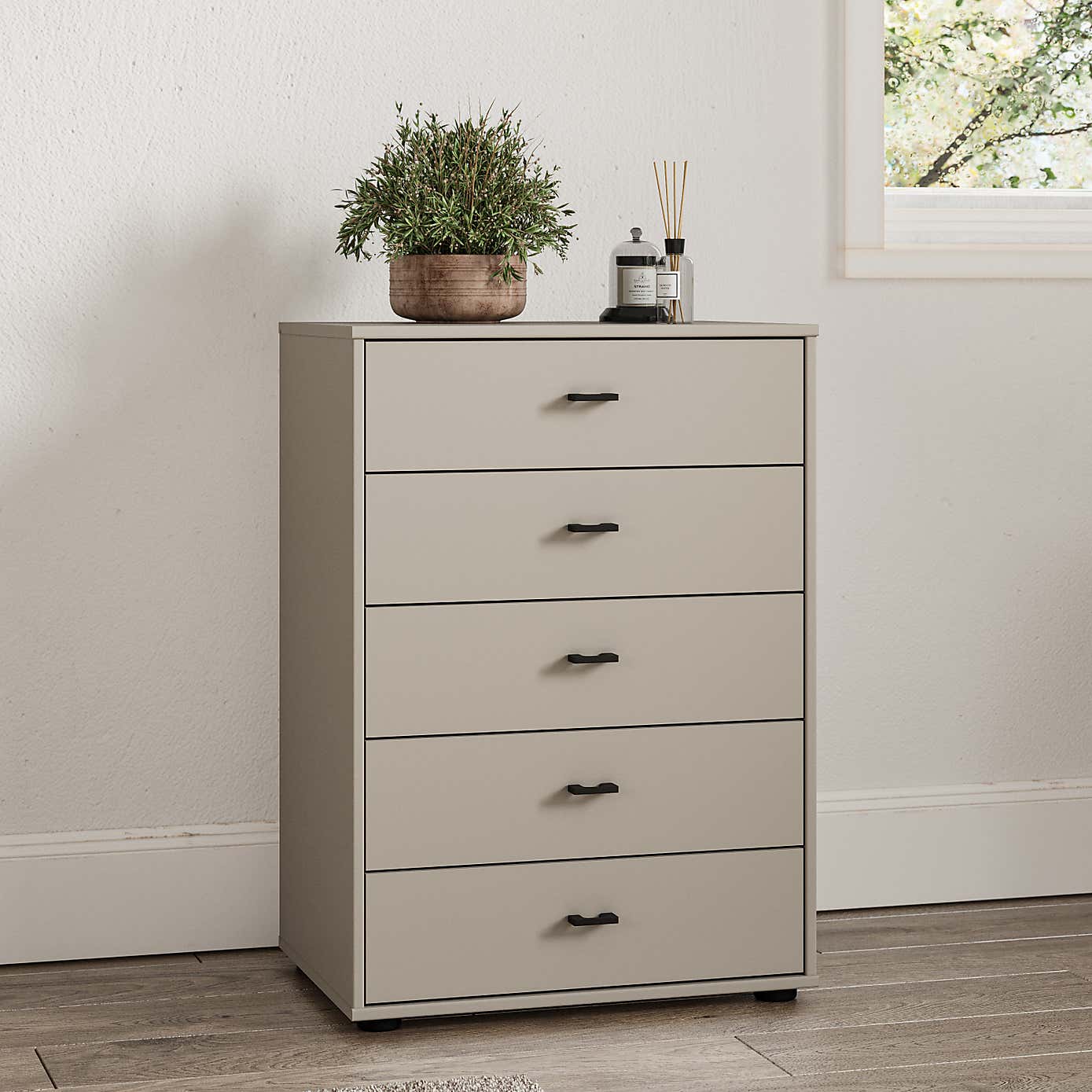 Kahla Matt Small 5 Drawer Chest