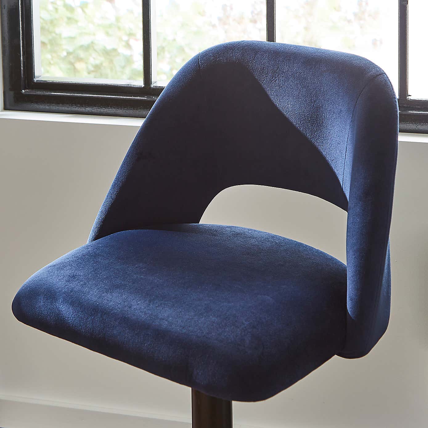 Jonas Adjustable Height Bar Stool, Velvet