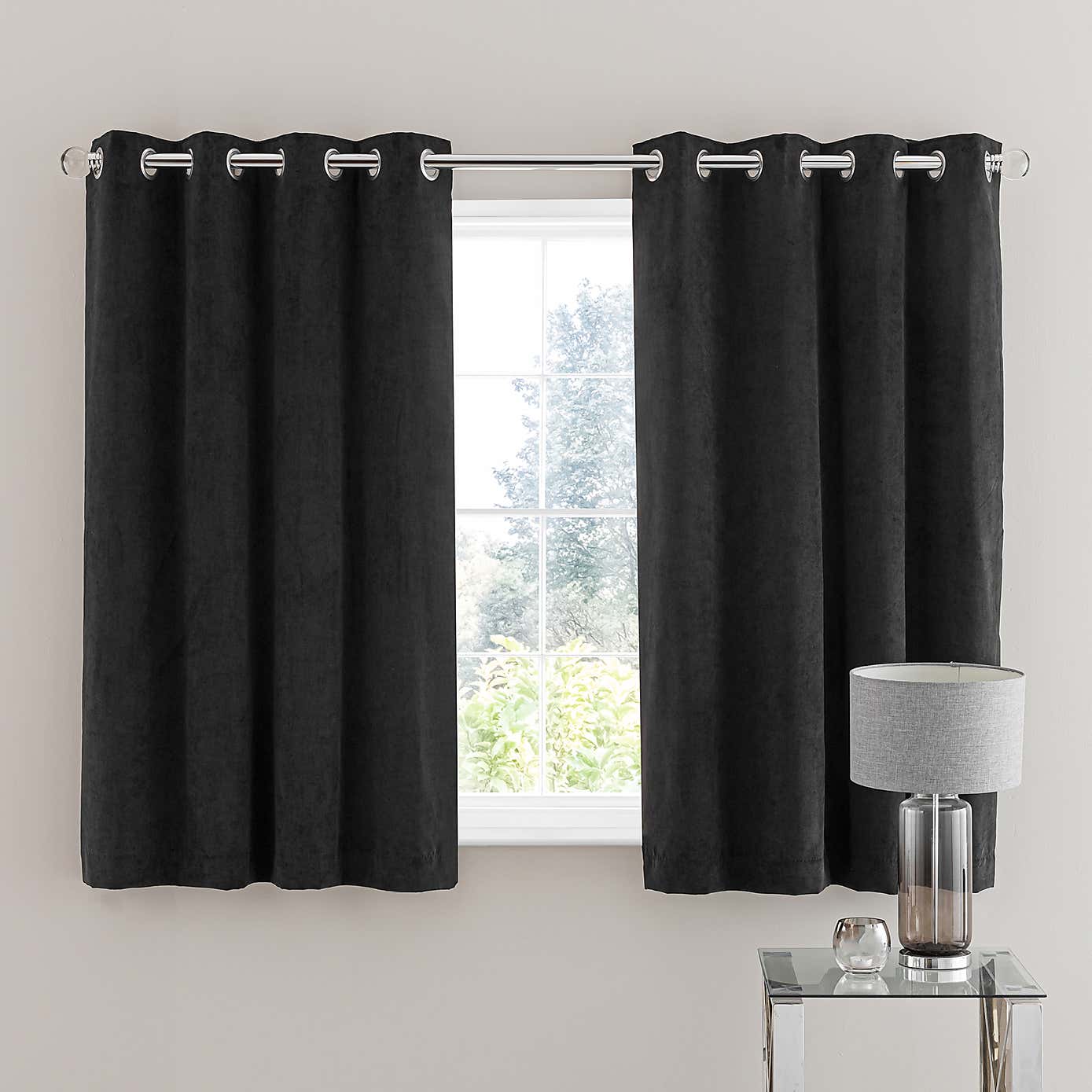 Margot Matt Velour Eyelet Curtains