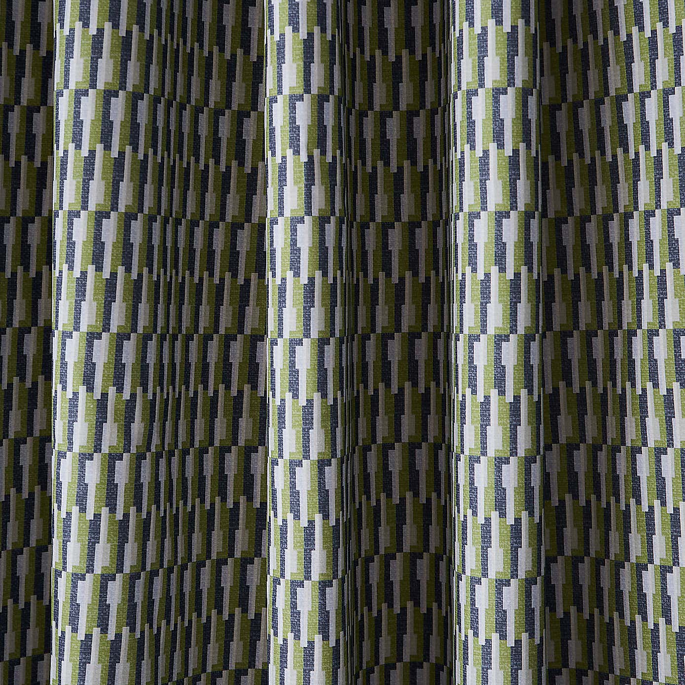 Nils Geometric Blackout Eyelet Curtains