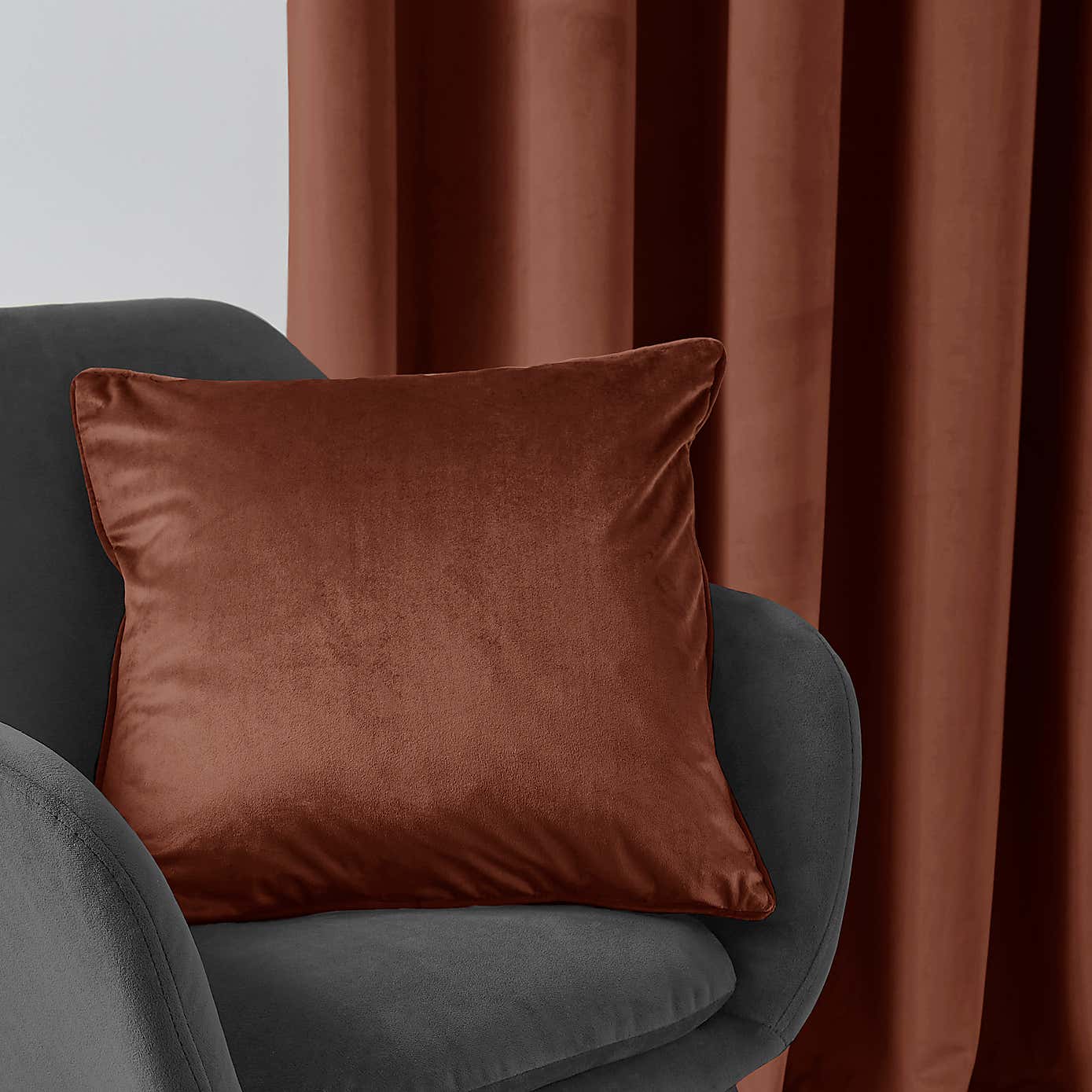 Recycled Velour Eyelet Curtains