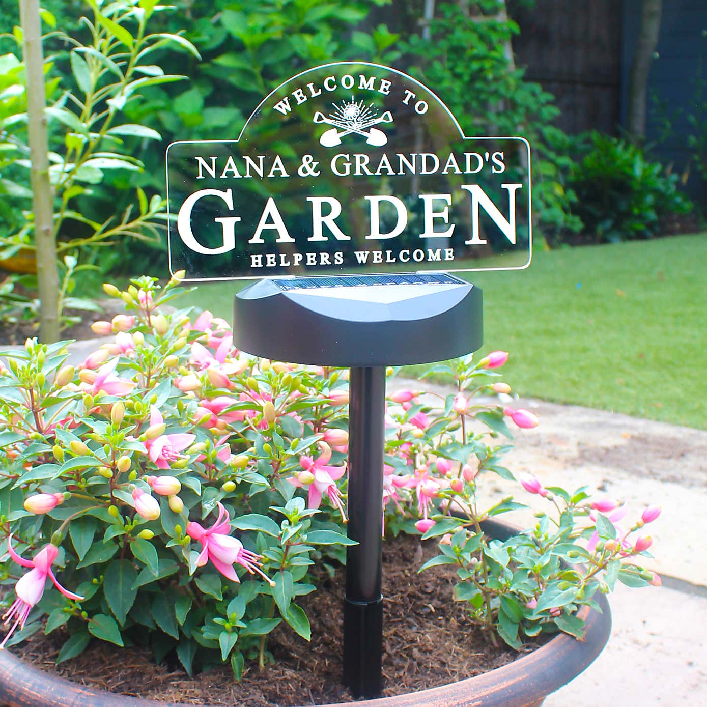 Personalised Garden Sign Outdoor Solar LED Light